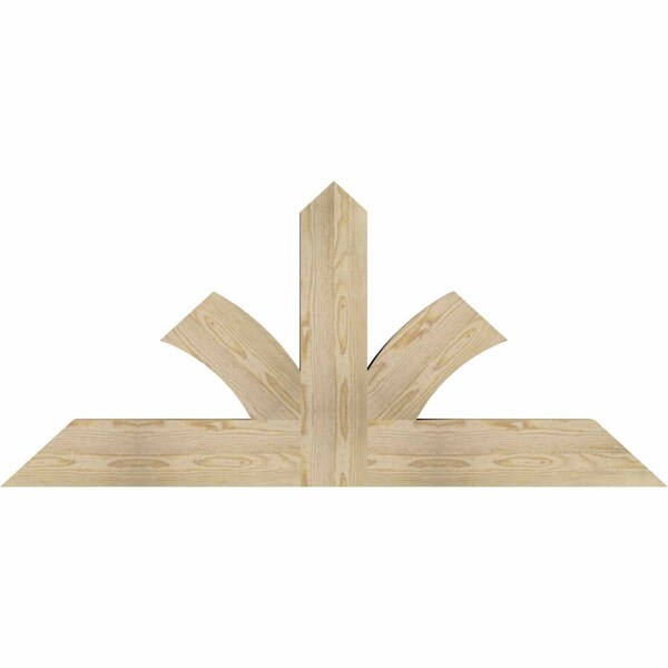 Ekena Millwork Richland Rough Sawn Timber Gable Bracket, Douglas Fir, 60"W x 27"H x 4"D x 6"F, 11/12 Pitch GBW060X27X0406RIC00RDF - main